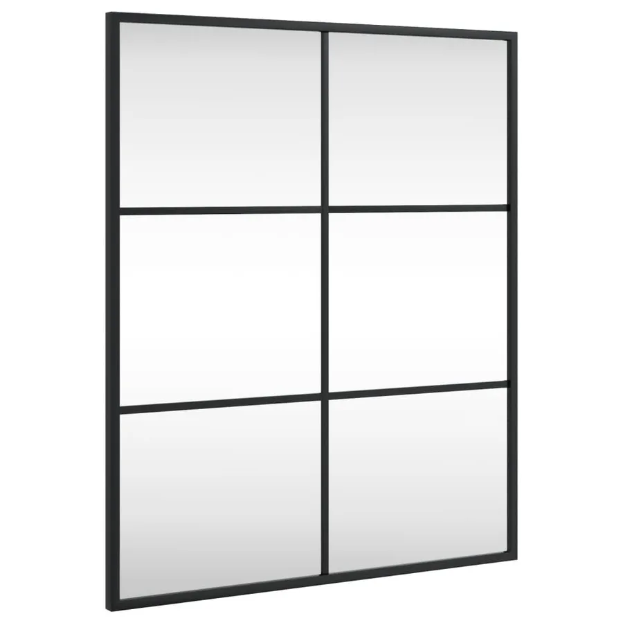 Miroir mural noir 50x60 cm rectangulaire fer - 2
