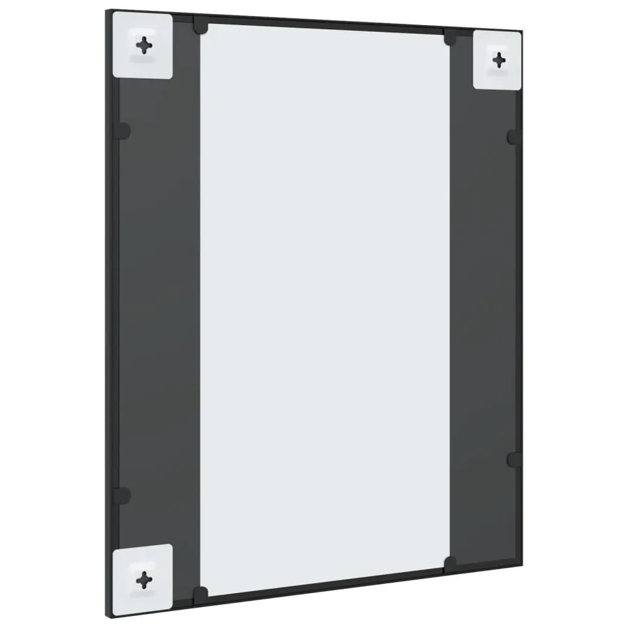 Miroir mural noir 50x60 cm rectangulaire fer - 5