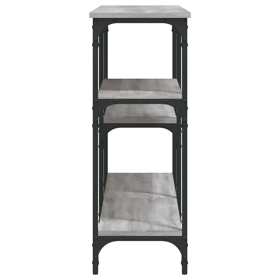 Table console sonoma gris 160x29x75 cm bois d'ingénierie - 5