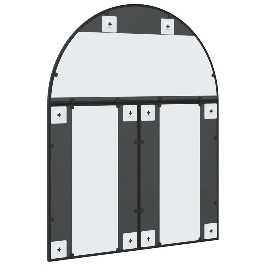 Miroir mural noir 80x100 cm arche fer - 5