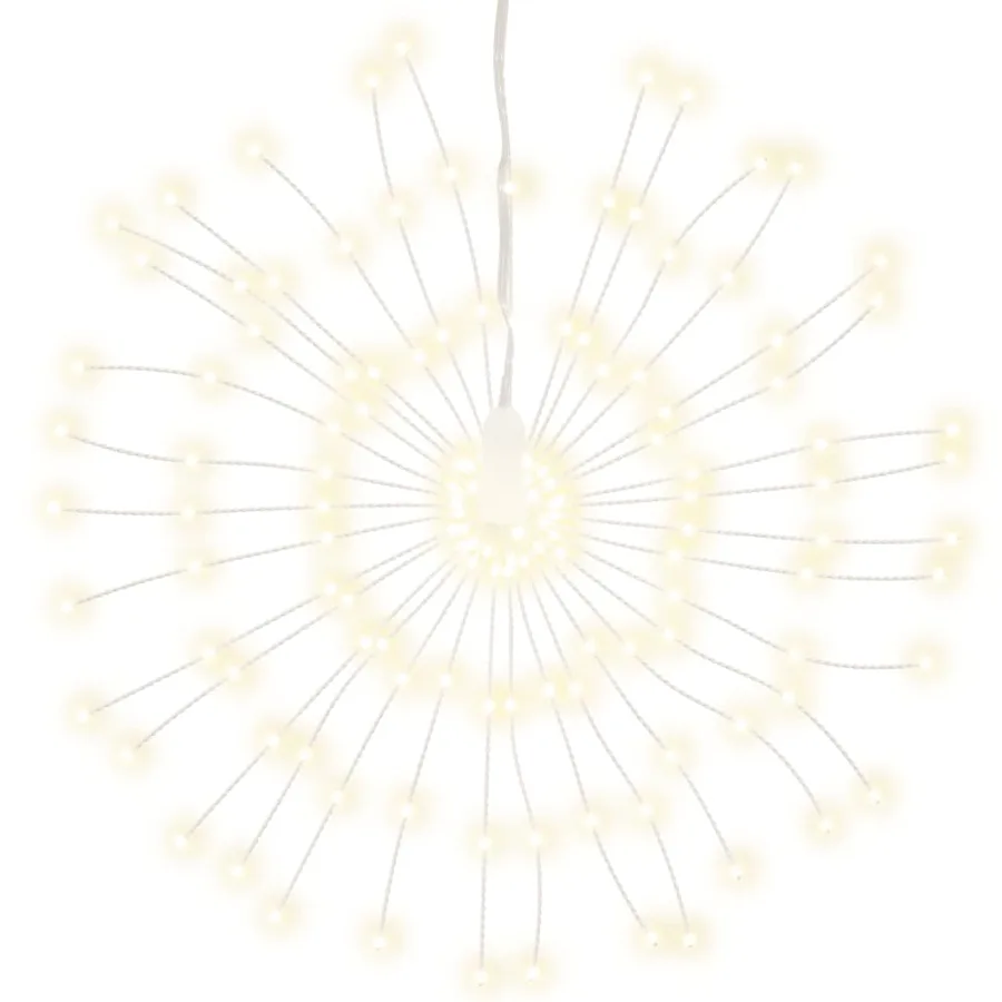 Étoile rayonnante de Noël 140 LED 2 pcs blanc chaud 17 cm - 3
