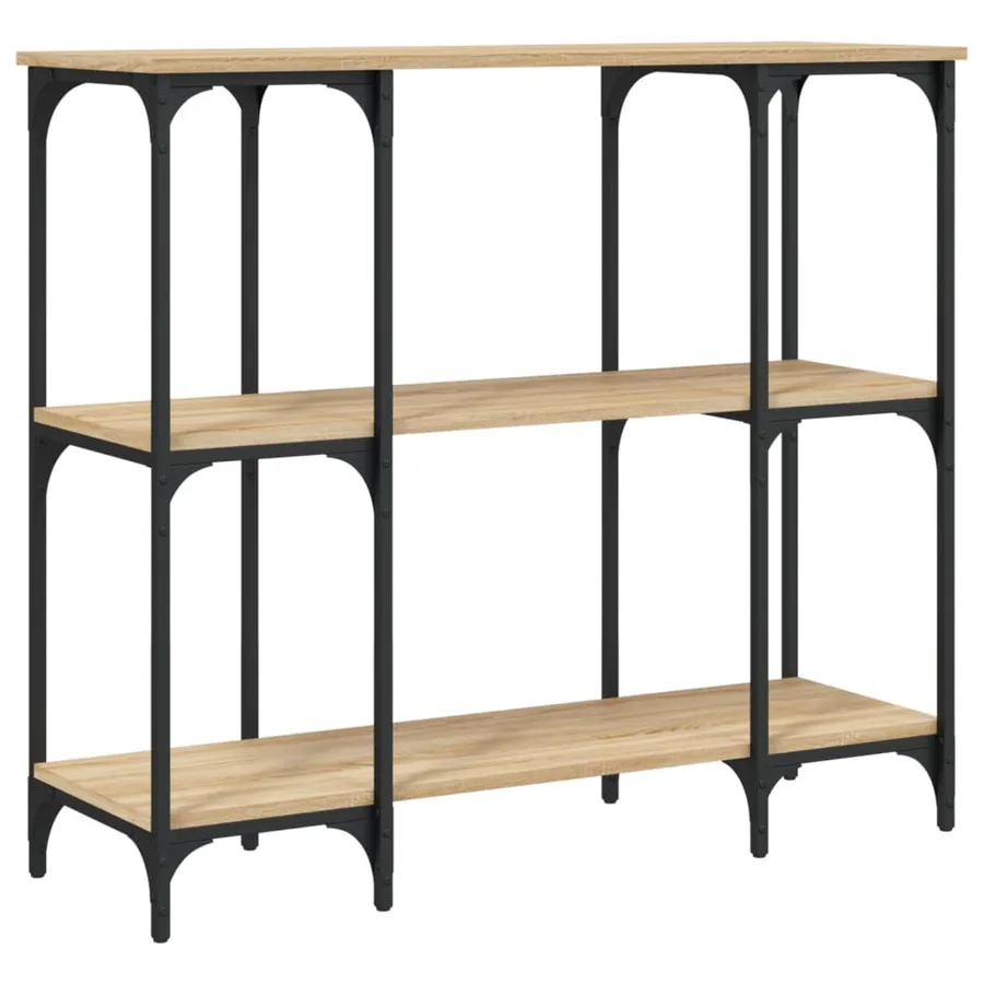 Table console chêne sonoma 102x35x90 cm bois d'ingénierie - 2
