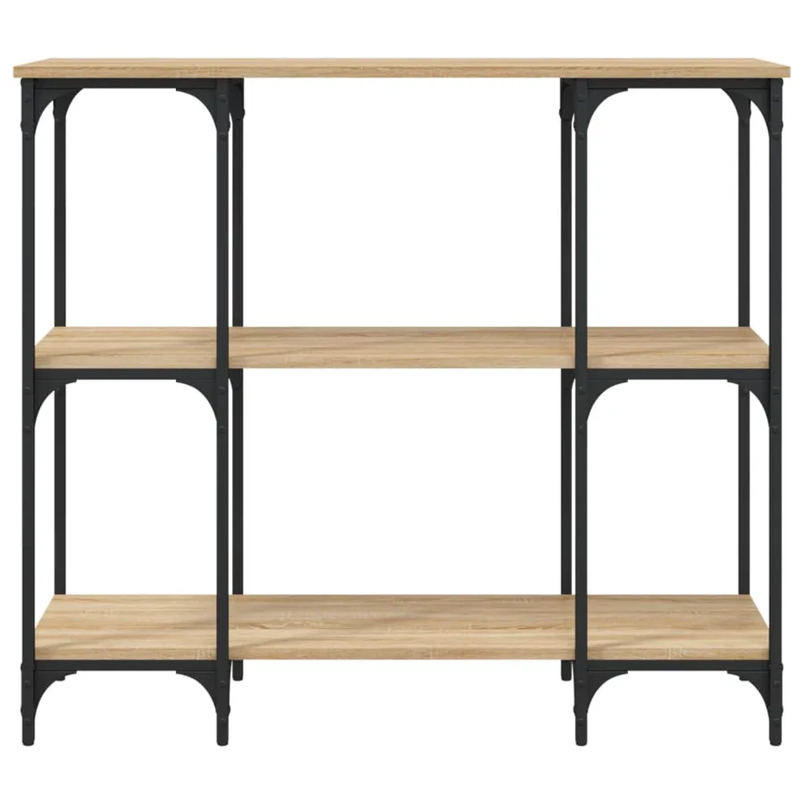 Table console chêne sonoma 102x35x90 cm bois d'ingénierie - 4