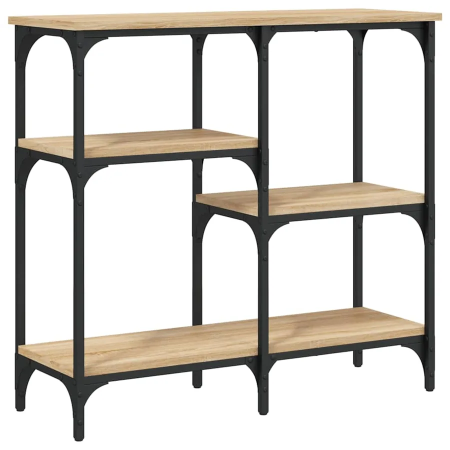 Table console Chêne Sonoma 80x29x75 cm Bois d'ingénierie - 2