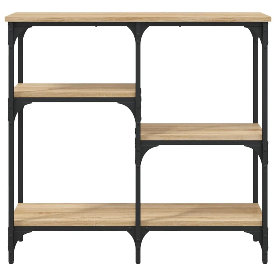 Table console Chêne Sonoma 80x29x75 cm Bois d'ingénierie - 3
