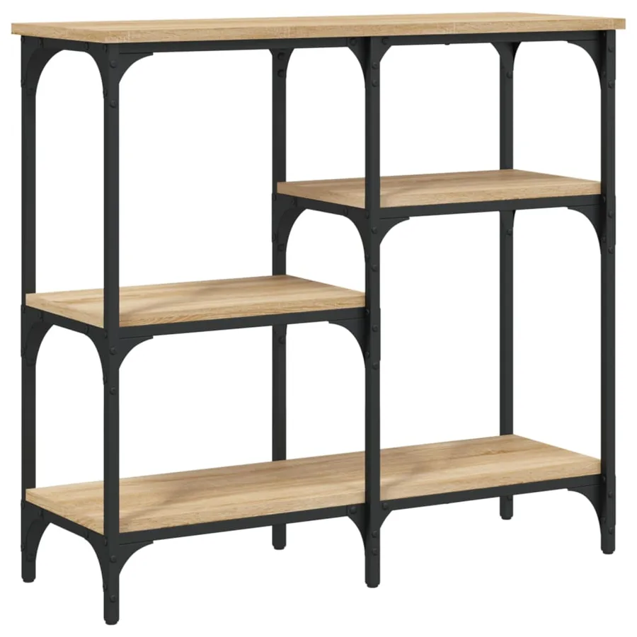 Table console Chêne Sonoma 80x29x75 cm Bois d'ingénierie - 4