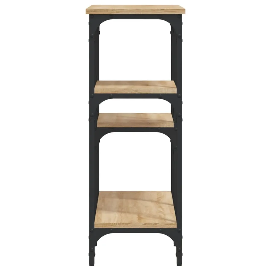Table console Chêne Sonoma 80x29x75 cm Bois d'ingénierie - 5