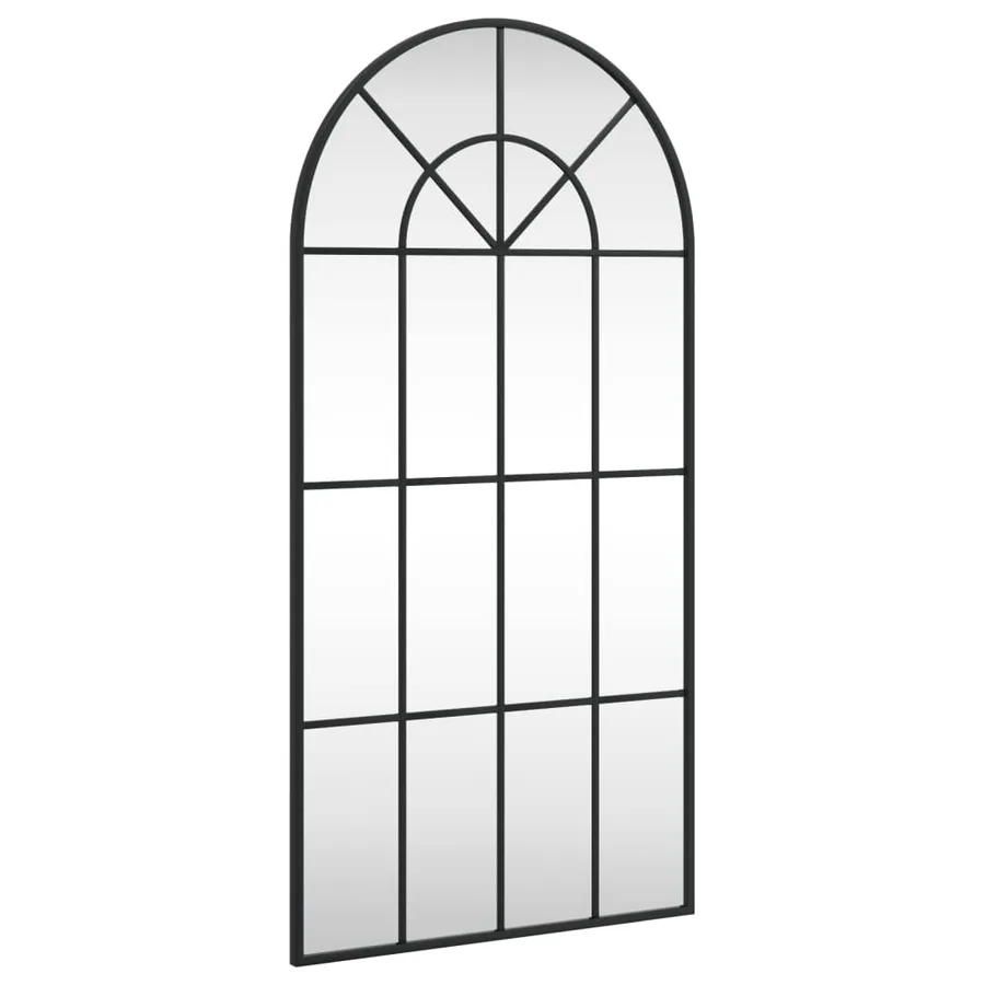 Miroir mural noir 50x100 cm arche fer - 2