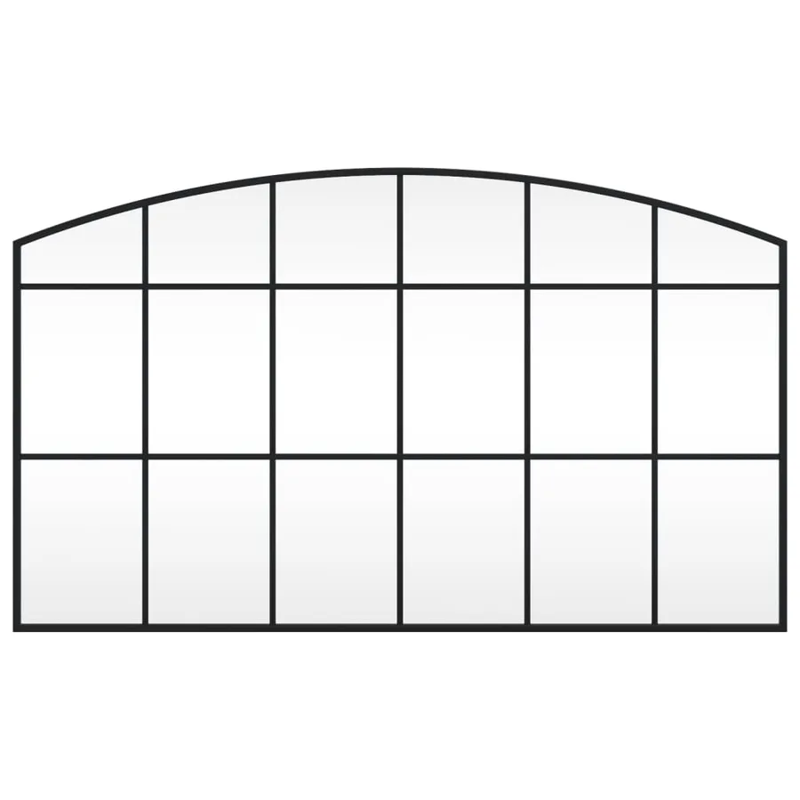 Miroir mural noir 100x60 cm arche fer - 3