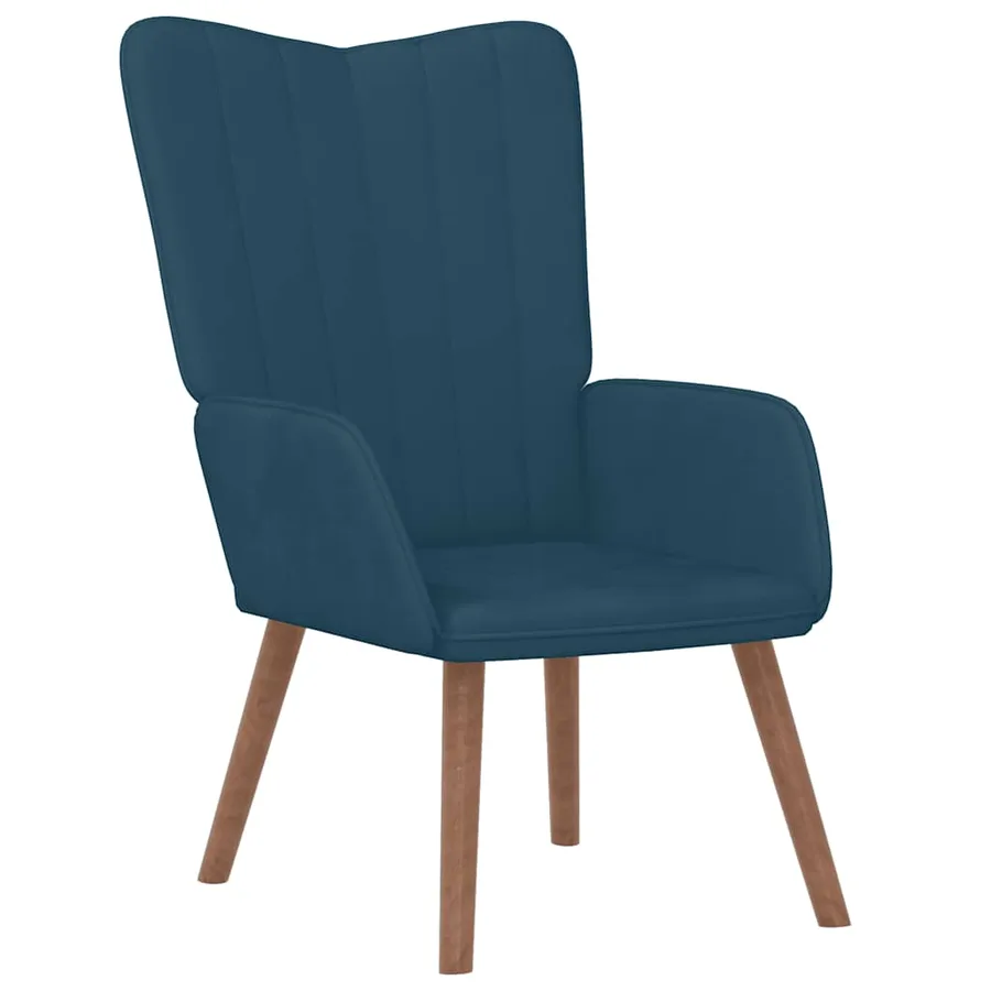 Chaise de relaxation Bleu Velours - 2