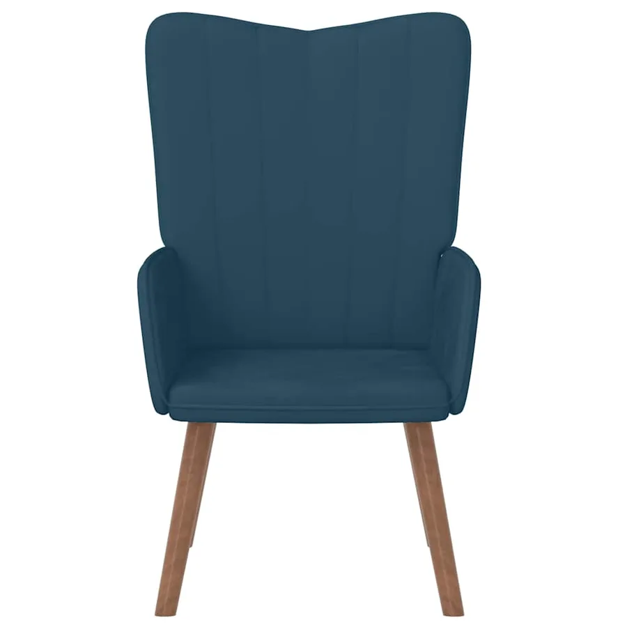 Chaise de relaxation Bleu Velours - 3