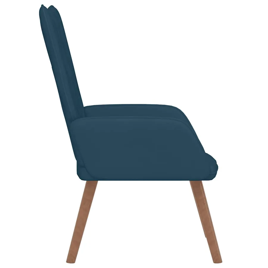 Chaise de relaxation Bleu Velours - 4