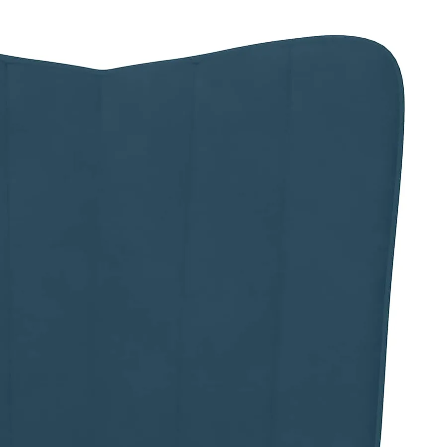 Chaise de relaxation Bleu Velours - 6