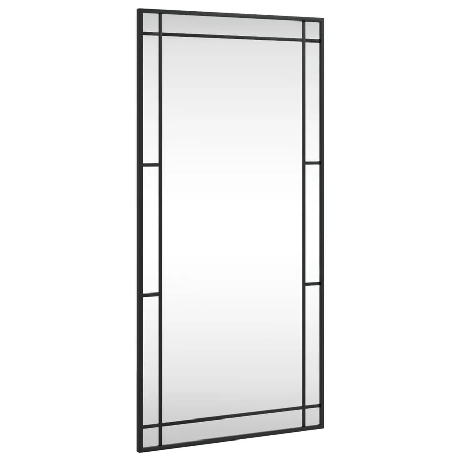 Miroir mural noir 50x100 cm rectangulaire fer - 2