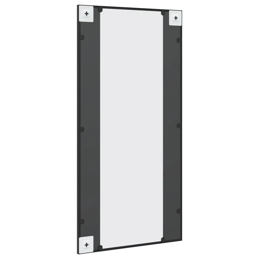 Miroir mural noir 50x100 cm rectangulaire fer - 5