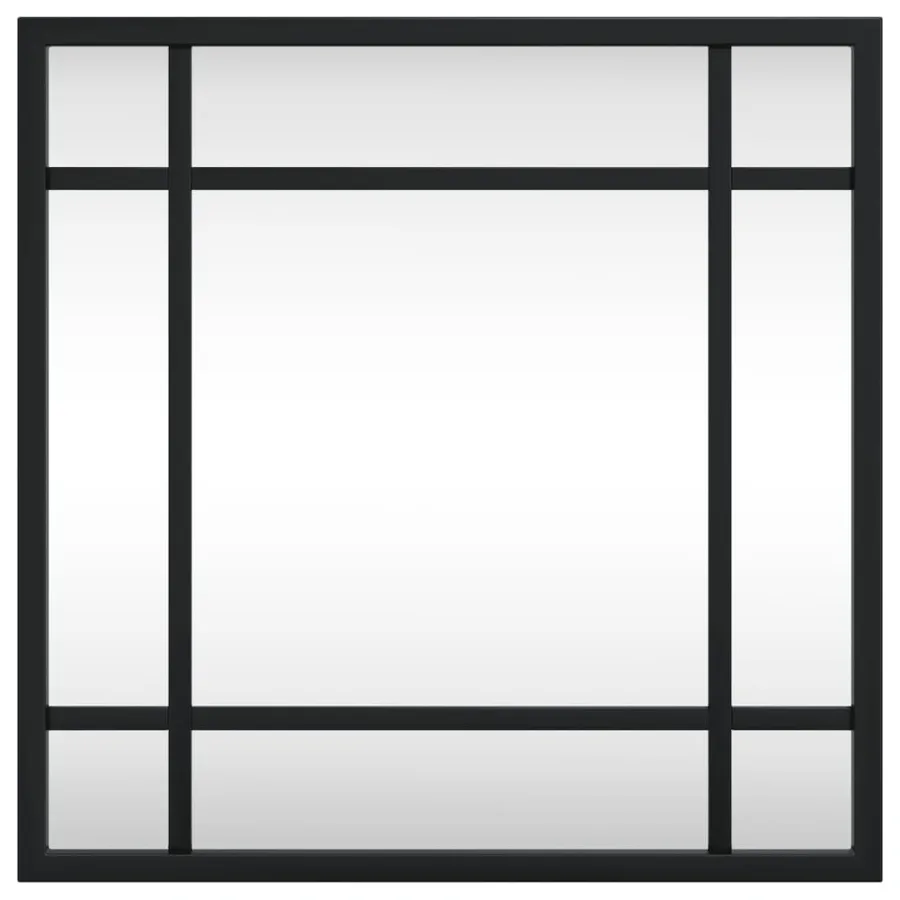 Miroir mural noir 30x30 cm carré fer - 3