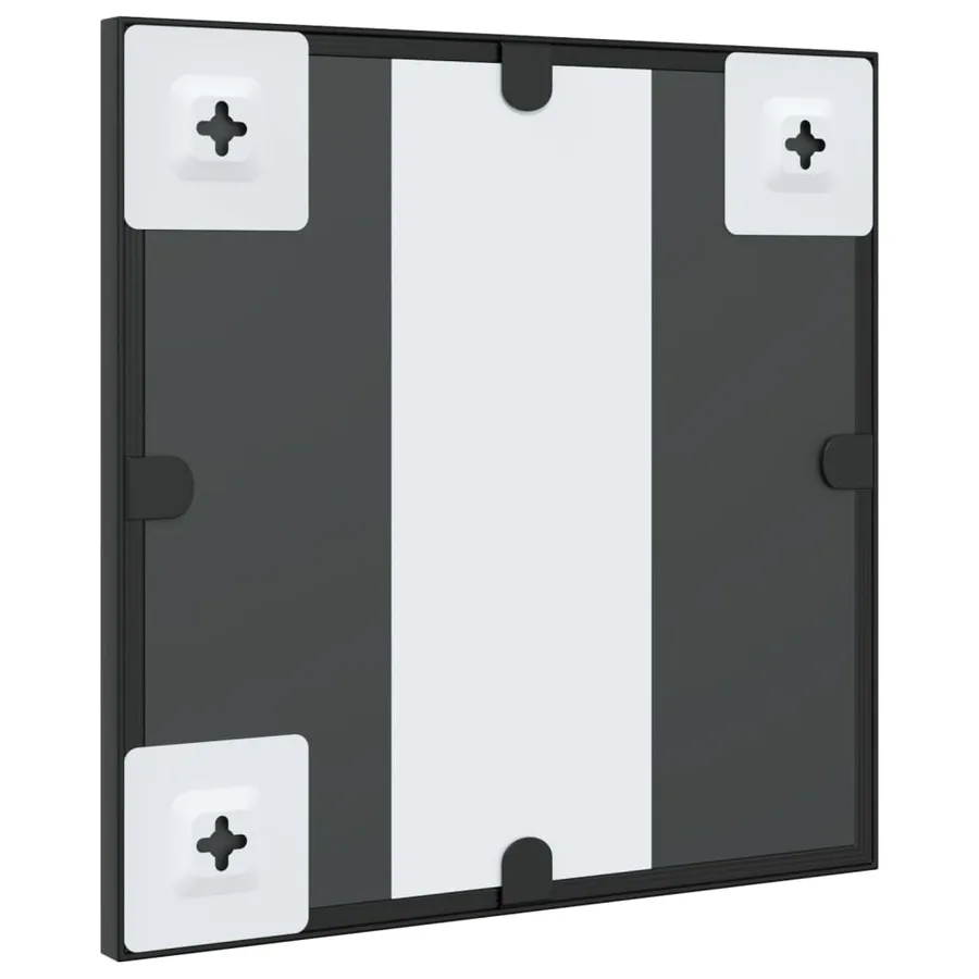 Miroir mural noir 30x30 cm carré fer - 5