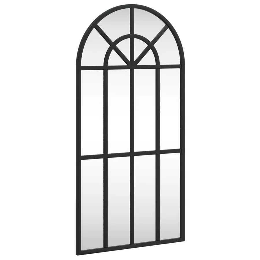 Miroir mural noir 30x60 cm arche fer - 2