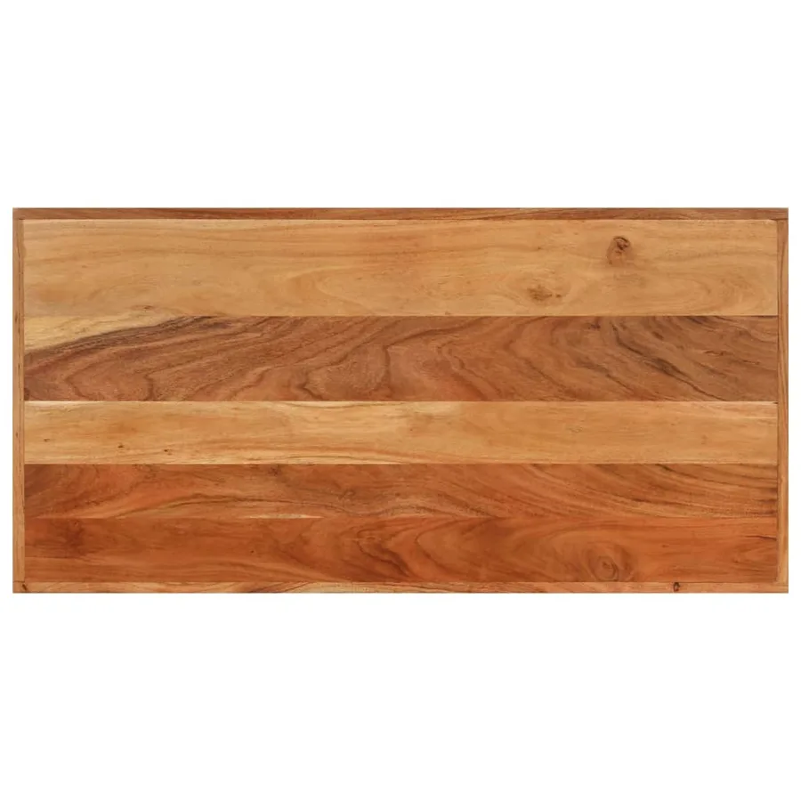Table de bar 110x55x107 cm bois massif d'acacia et fer - 4