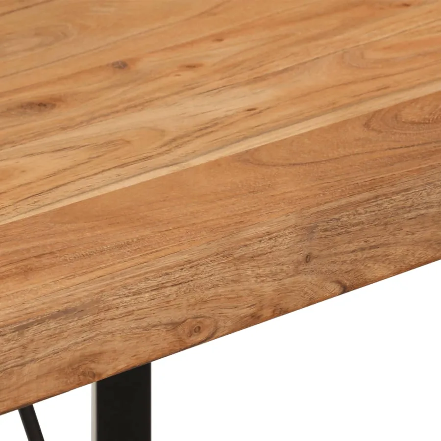 Table de bar 110x55x107 cm bois massif d'acacia et fer - 7
