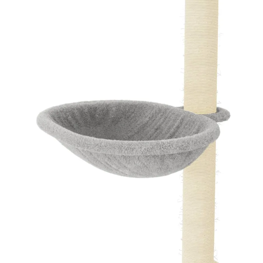 Arbre à chat avec griffoirs en sisal Gris clair 95 cm - 7