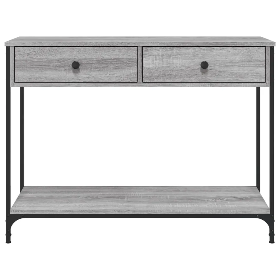 Table console sonoma gris 100x34,5x75 cm bois d'ingénierie - 6