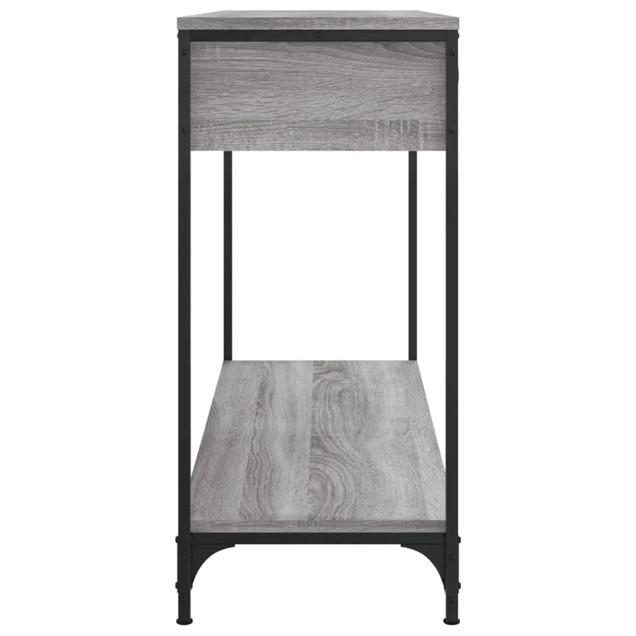 Table console sonoma gris 100x34,5x75 cm bois d'ingénierie - 7