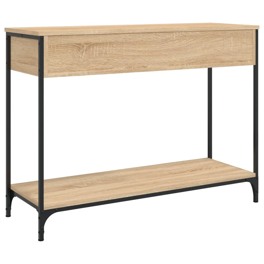 Table console chêne sonoma 100x34,5x75 cm bois d'ingénierie - 8