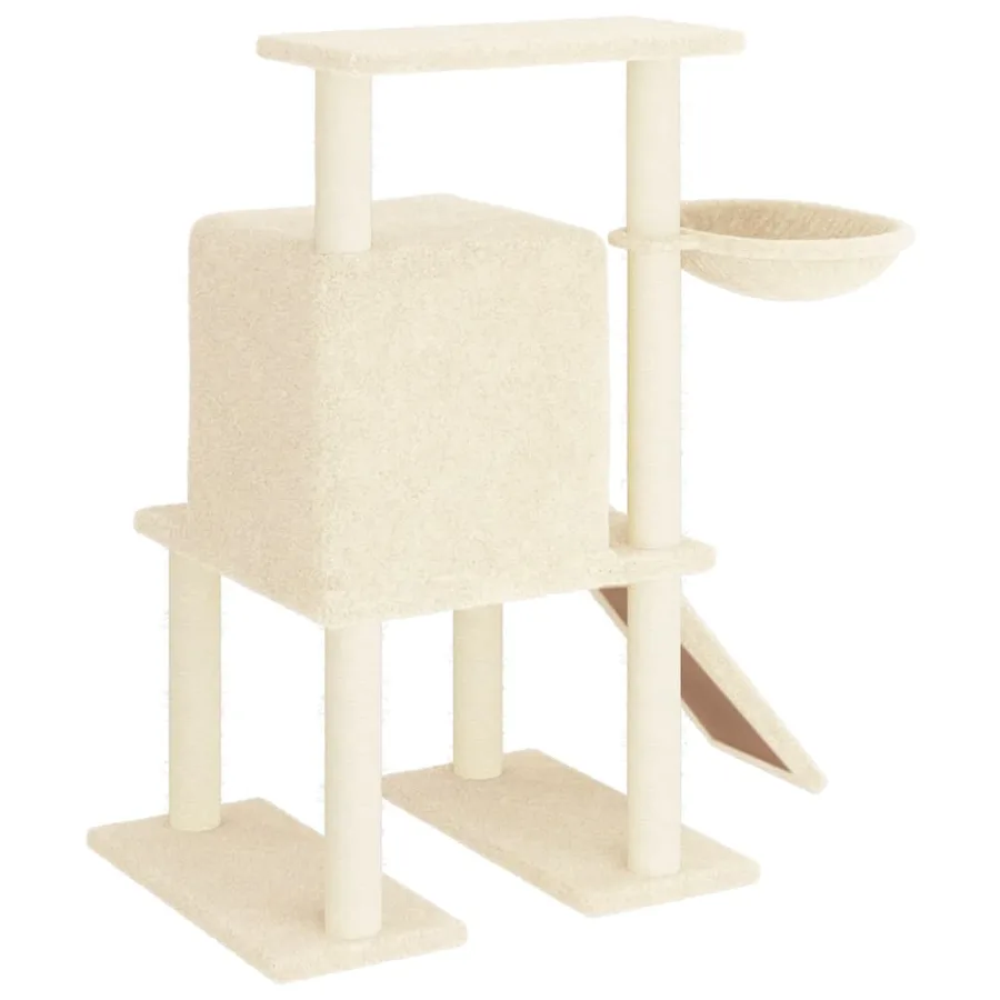 Arbre à chat avec griffoirs en sisal Crème 96,5 cm - 5