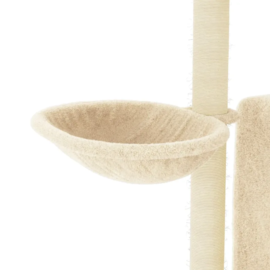 Arbre à chat avec griffoirs en sisal Crème 96,5 cm - 7