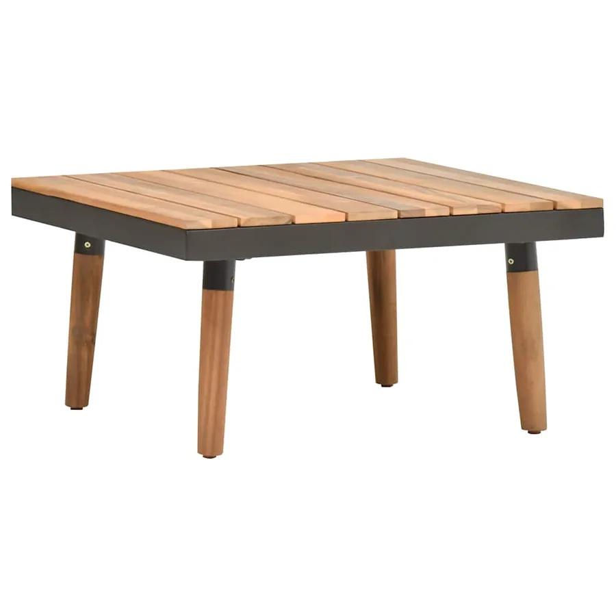 Salon de jardin 4 pcs avec coussins Bois d'acacia solide - 3