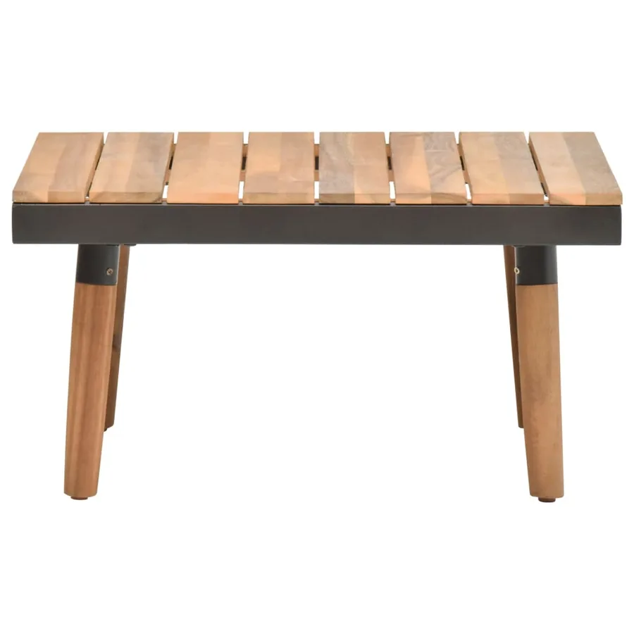Salon de jardin 4 pcs avec coussins Bois d'acacia solide - 4