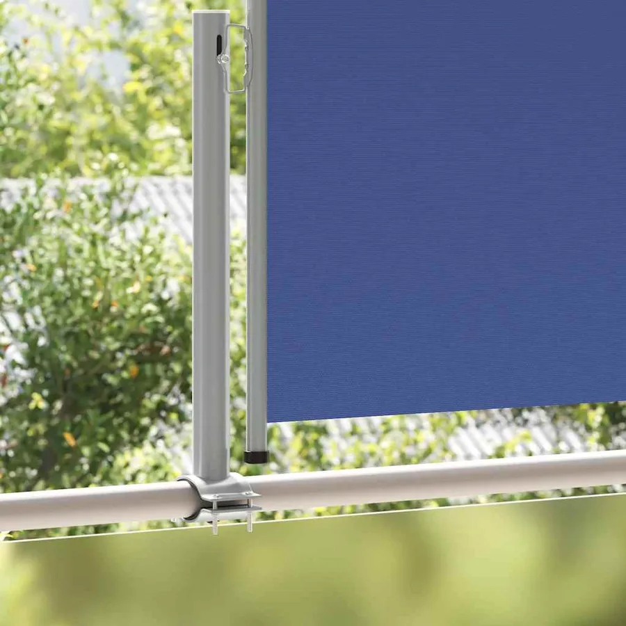 Auvent latéral rétractable de patio 120x300 cm Bleu - 3