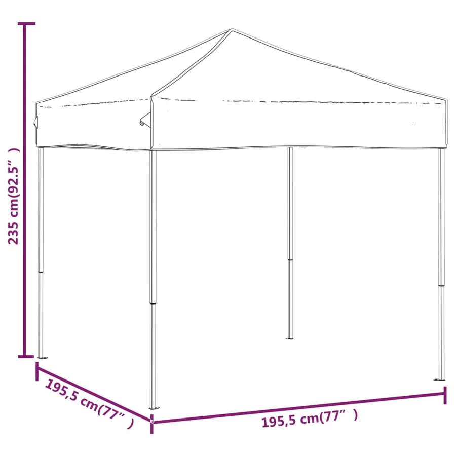 Tente de réception pliable Blanc 2x2 m - 8
