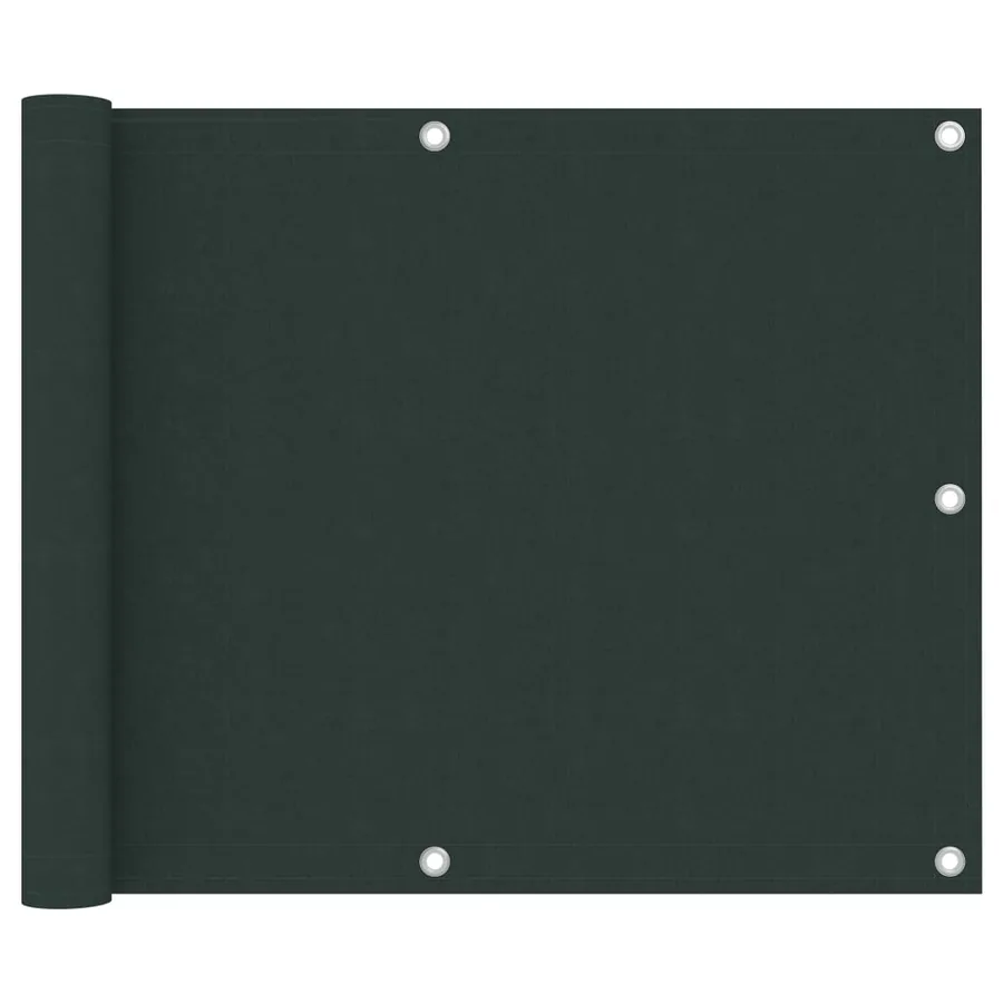 Écran de balcon Vert foncé 75x600 cm Tissu Oxford