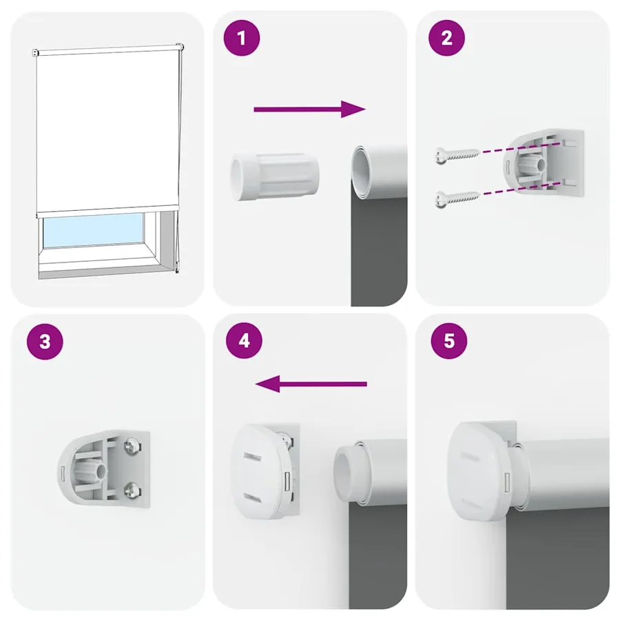 Store enrouleur occultant 84,4 x 175 cm, largeur du tissu 80 cm, beige - 6