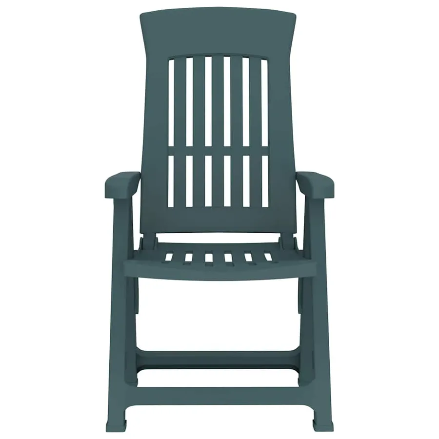 Chaises inclinables de jardin lot de 2 vert PP - 4