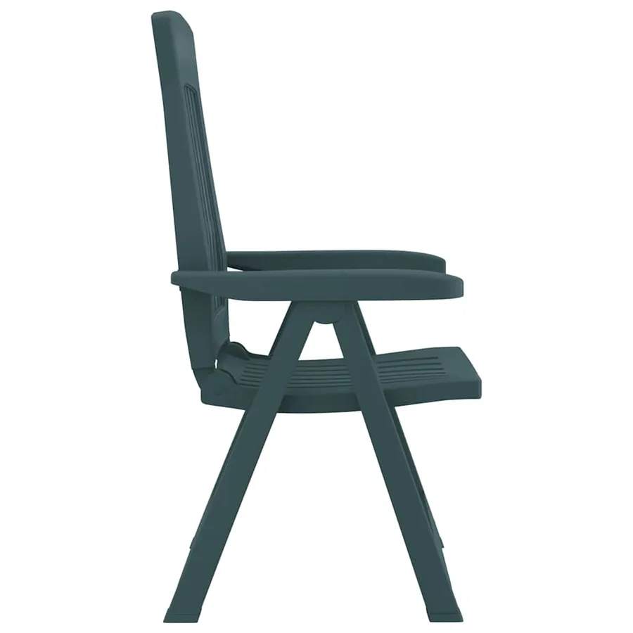 Chaises inclinables de jardin lot de 2 vert PP - 7