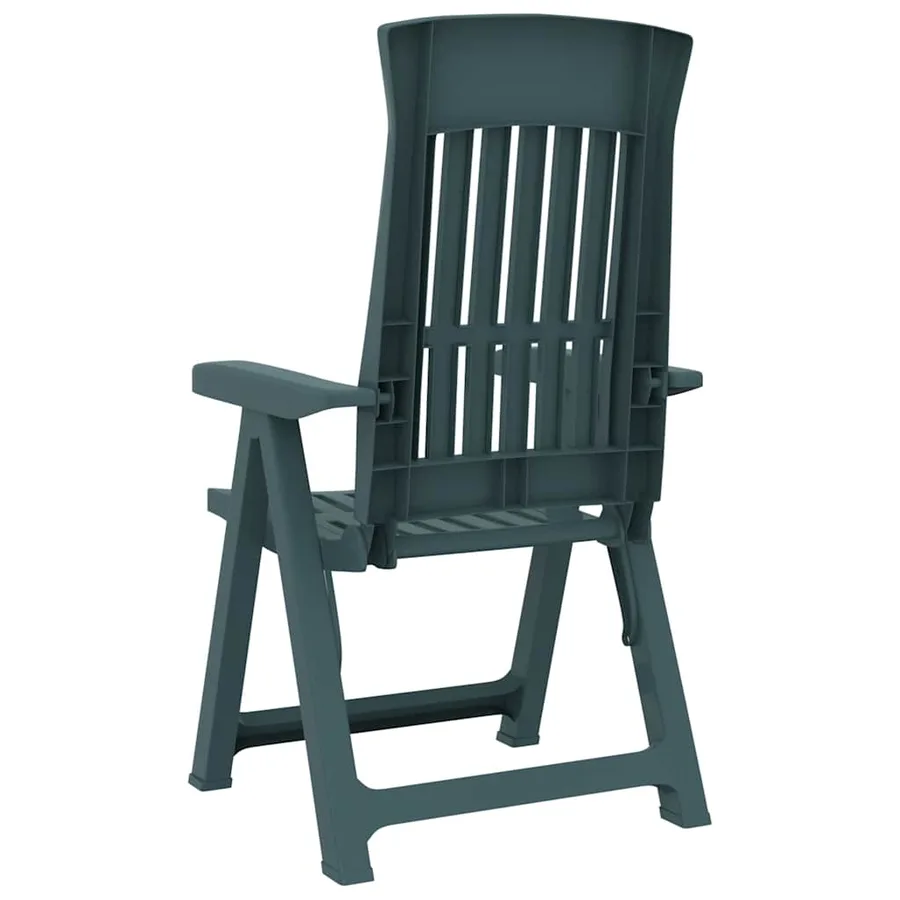 Chaises inclinables de jardin lot de 2 vert PP - 8