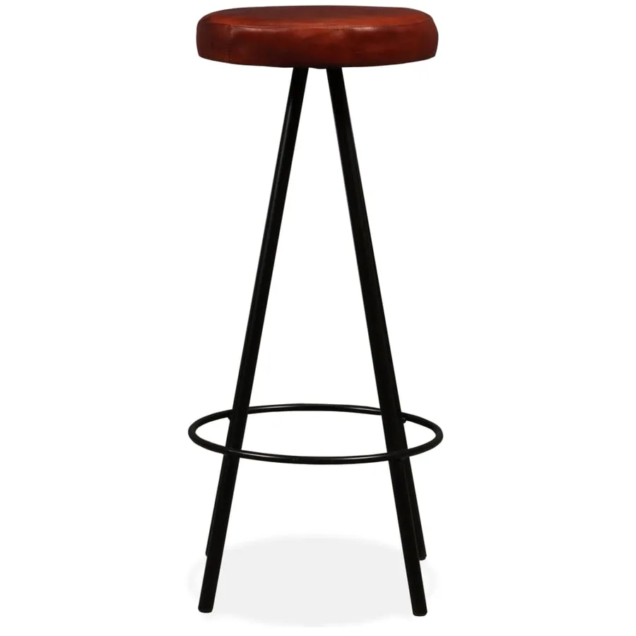 Tabourets de bar lot de 4 cuir véritable - 14
