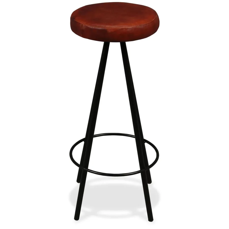 Tabourets de bar lot de 4 cuir véritable - 4