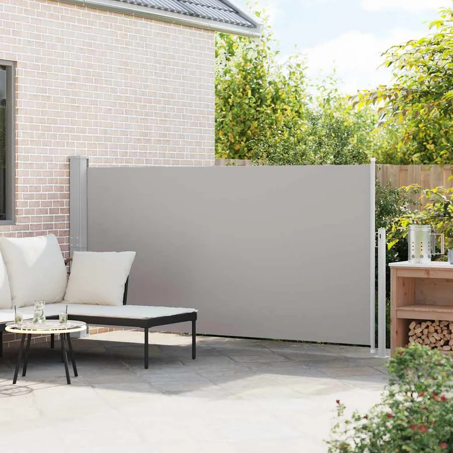 Auvent latéral rétractable de patio 160 x 300 cm Gris - 3