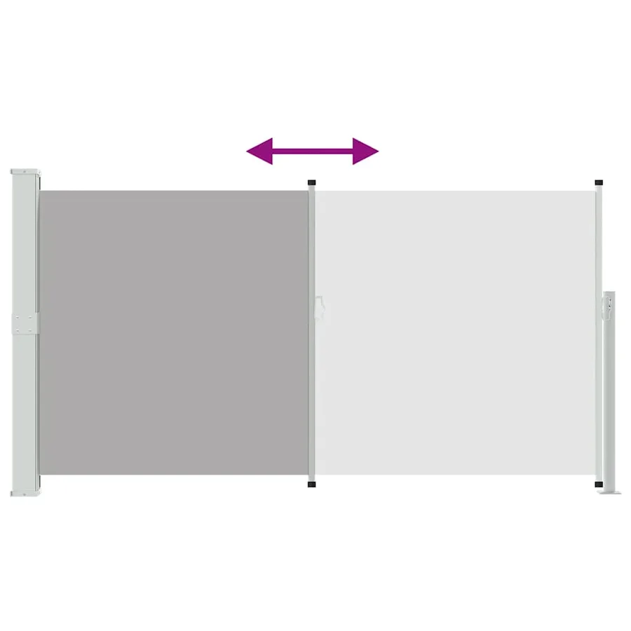 Auvent latéral rétractable de patio 160 x 300 cm Gris - 8