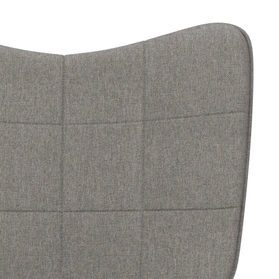 Chaise de relaxation avec tabouret Taupe Tissu - 10