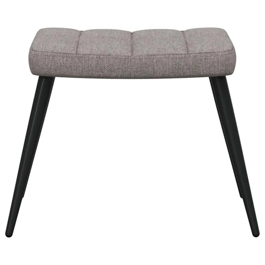 Chaise de relaxation avec tabouret Taupe Tissu - 5