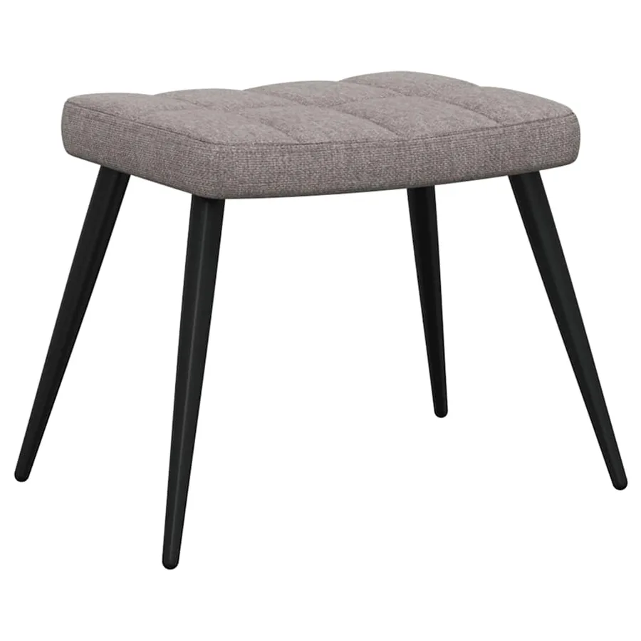 Chaise de relaxation avec tabouret Taupe Tissu - 8