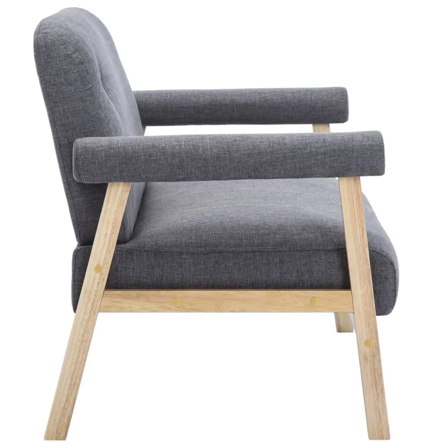 Canapé à 2 places Tissu Gris foncé - 4