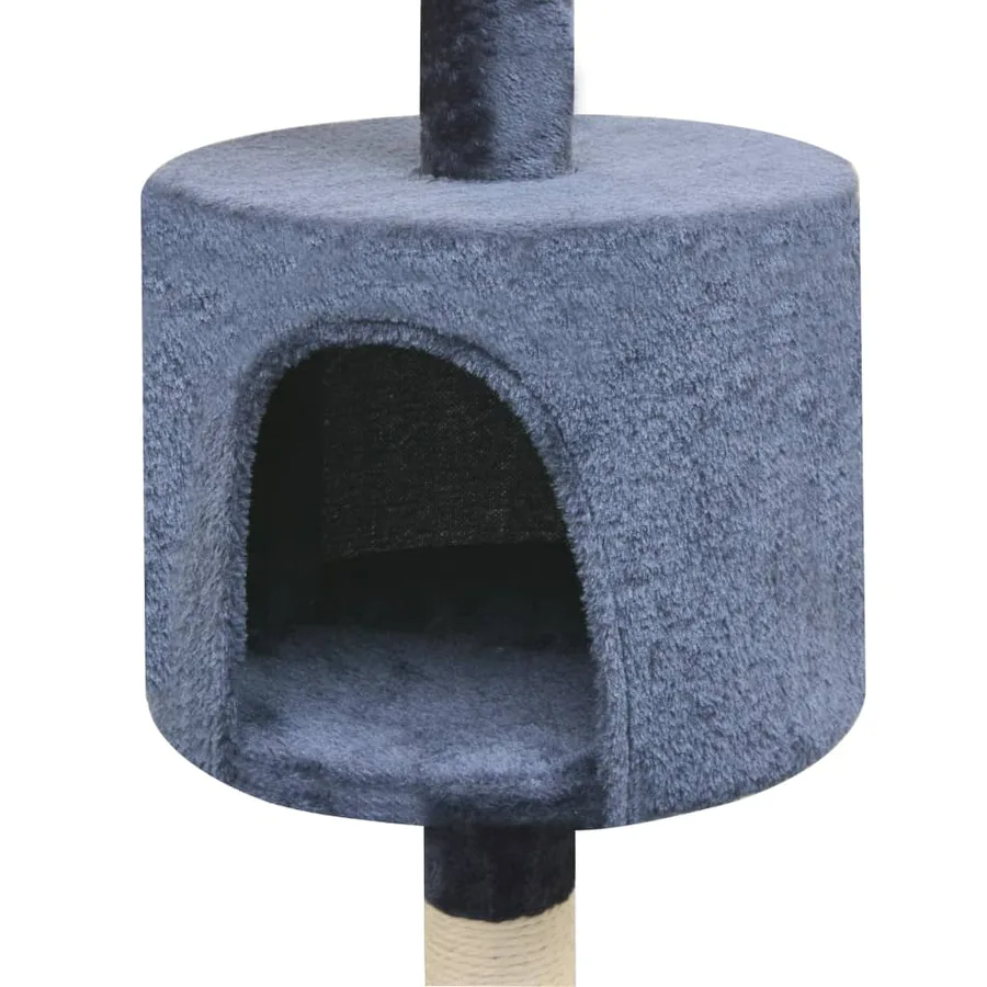 Arbre à chat avec griffoirs en sisal 125 cm Bleu foncé - 3