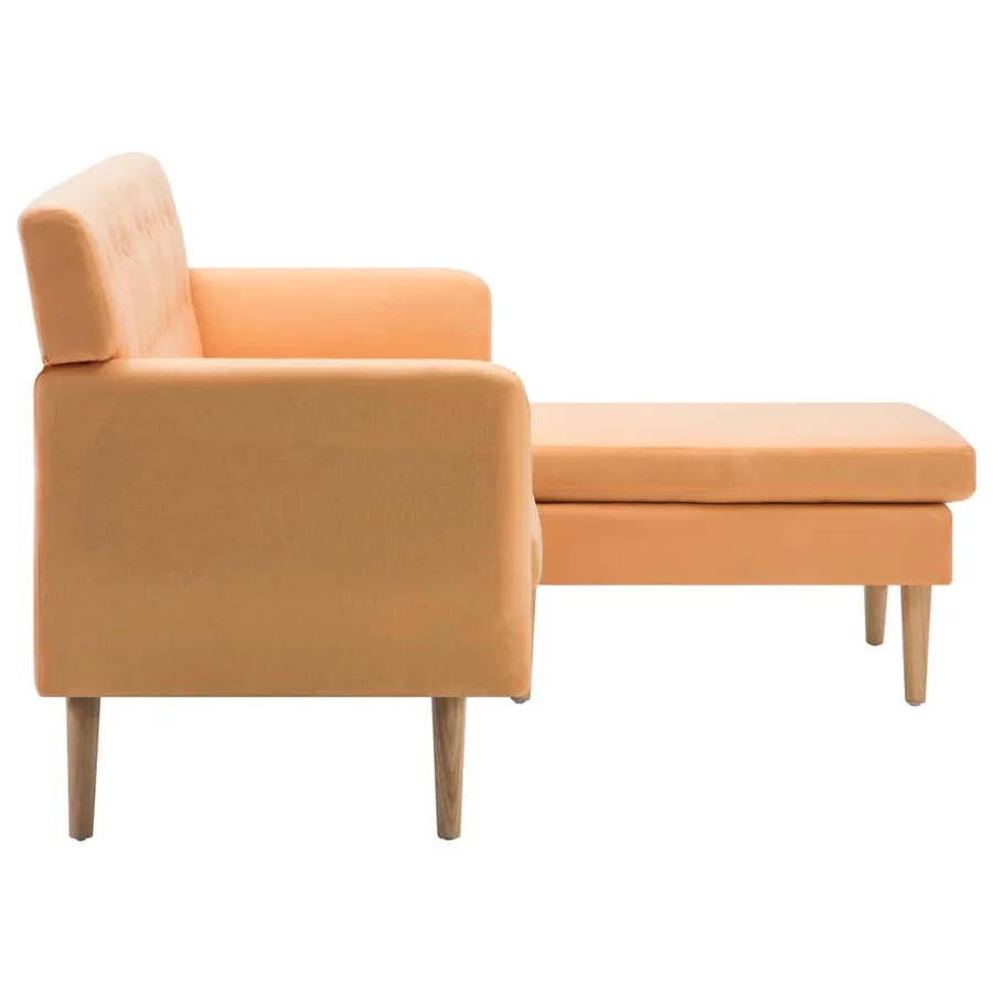 Canapé d'angle revêtement en tissu 171,5x138x81,5 cm orange - 4