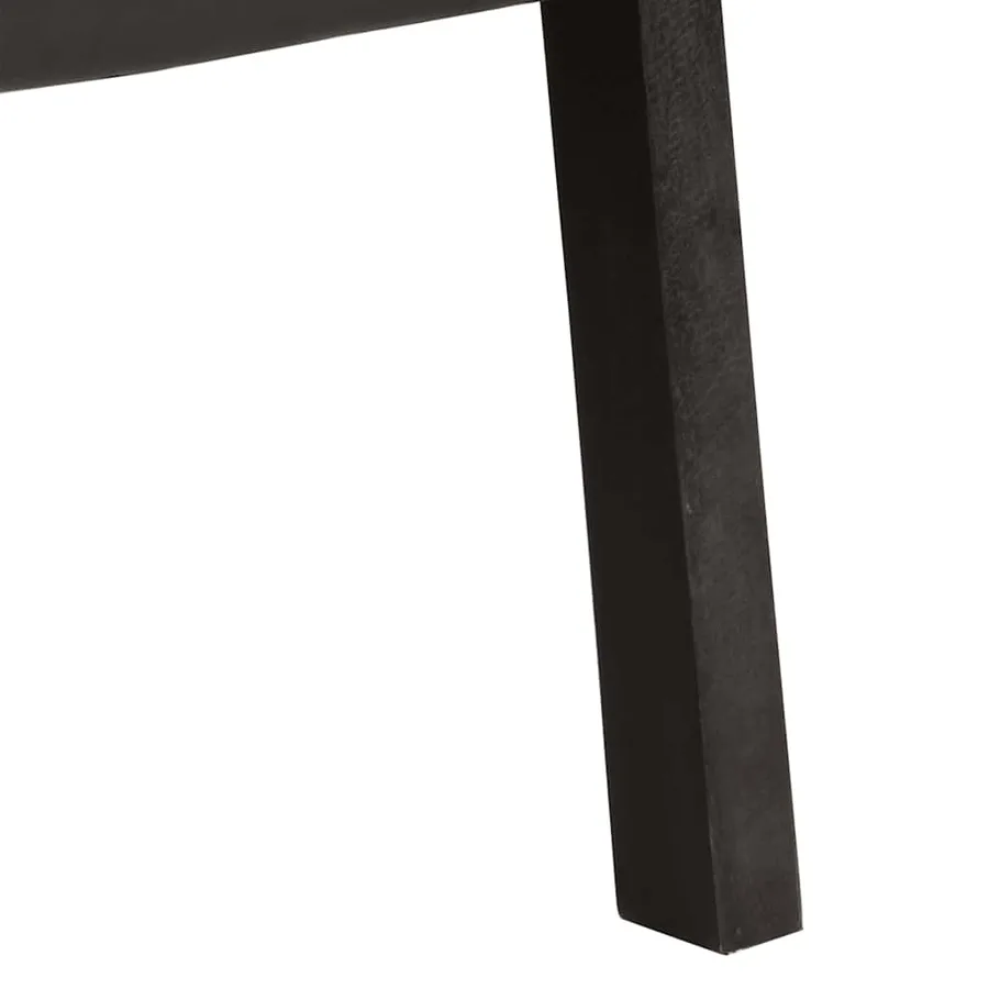 Fauteuil noir cuir véritable - 7